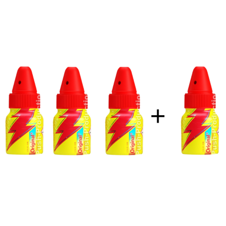 Pack 3+1 Poppers Original 10ml com  Adaptador