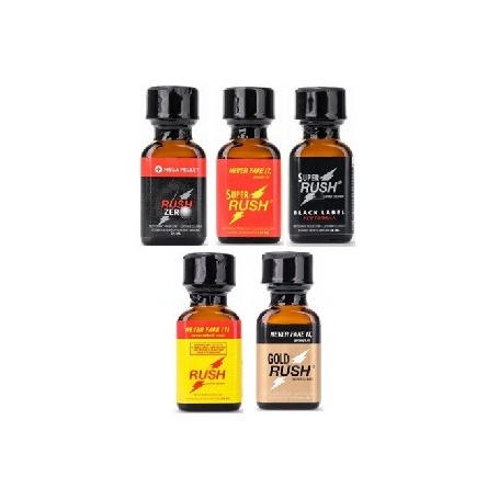 Pack 5 Poppers Rush XL Surtidos