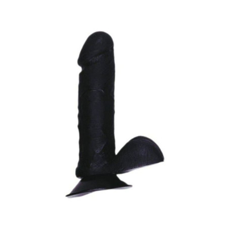 Dong with Balls Black 15cm